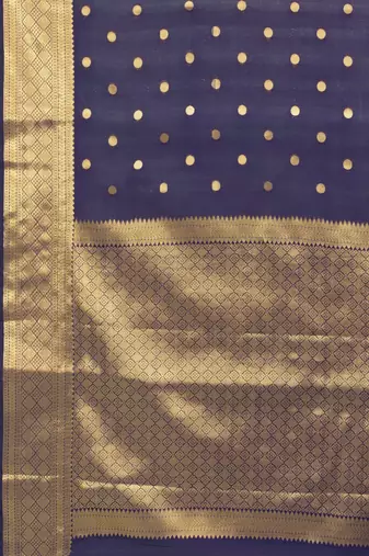  navy blue  embellished silk blend saree 