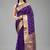 Silk Land  blue  embellished silk blend saree 