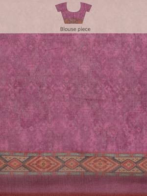 Silk Land  Multicolored Printed Cotton Blend Saree  3