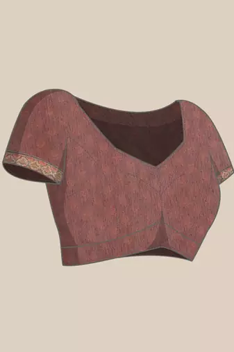 Silk Land  Maroon  Printed Cotton Blend Saree 