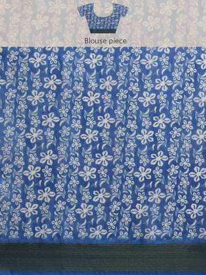 Silk Land  Multicolored Printed Cotton Blend Saree  3