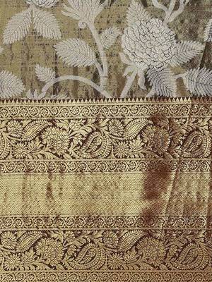 Silk Land  Black  Embellished Brocade Saree  5