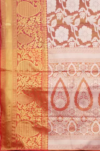 Silk Land  Pink  Woven Design Brocade Saree 
