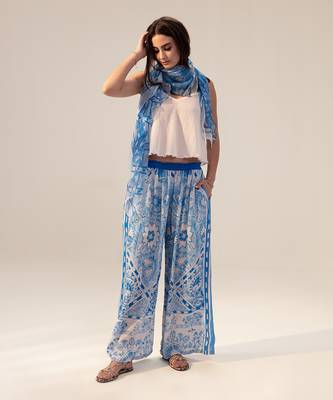 Monochrome printed lounge pants 2