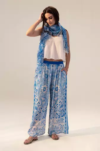 Monochrome printed lounge pants