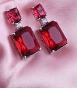 Red american diamonds Earrings