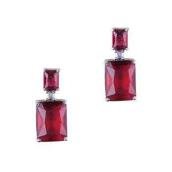 Red american diamonds Earrings 4