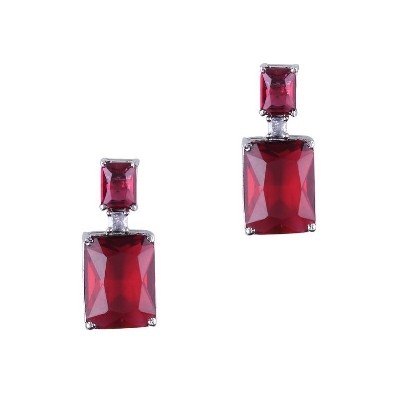 Red american diamonds Earrings