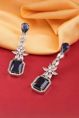 Blue american diamonds Earrings 1