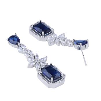 Blue american diamonds Earrings 3