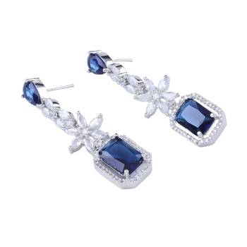 Blue american diamonds Earrings 4