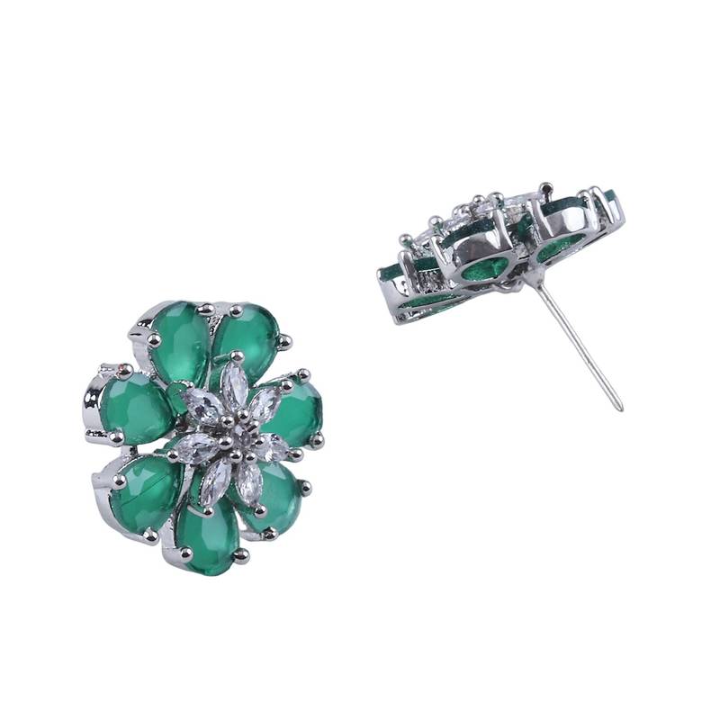 Green american diamonds Earrings