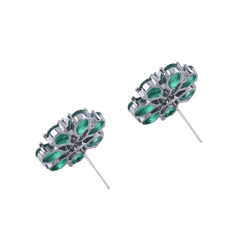 Green american diamonds Earrings