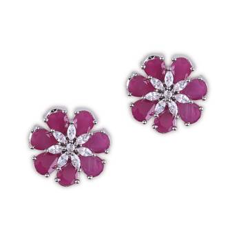 Pink american diamonds Earrings 2