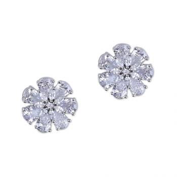 White american diamonds Earrings 2