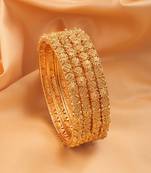 Premium Quality Brass Bangles Set of 4 For Women