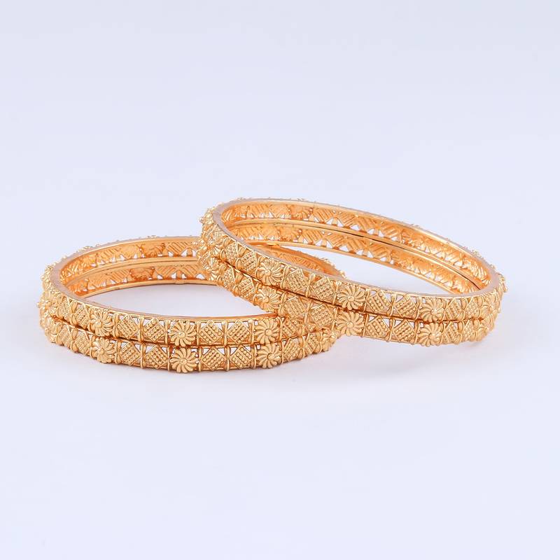 Premium Quality Brass Bangles Set of 4 For Women