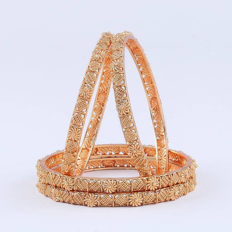 Premium Quality Brass Bangles Set of 4 For Women