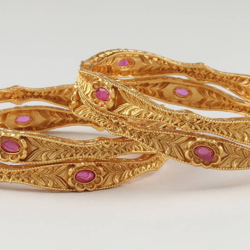 Premium Quality Brass Bangles Set of 4 for Women/Girls