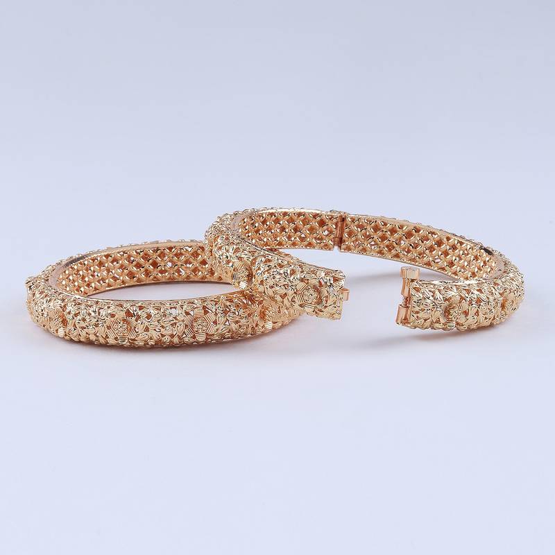 Gold stone bangles and bracelets