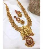 Gold Plated Traditional Kundan Pearl Jewellery Set For Women