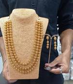 Gold Plated Traditional Kundan Pearl Choker Jewellery Set For Women