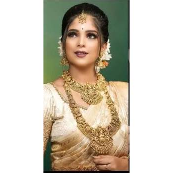 Indian Gold Plated Haram Temple Jewellery Set For Women 1
