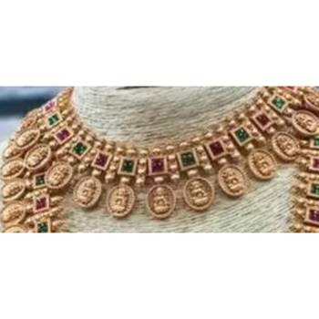 Indian Gold Plated Haram Temple Jewellery Set For Women 2