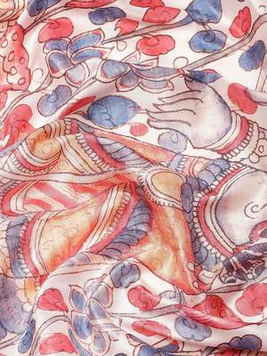 Silk Land  White  Digital Printed Art Silk Saree  5