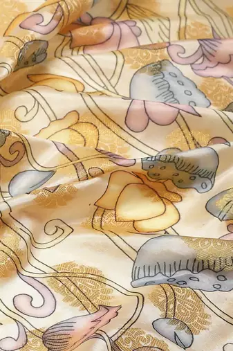 Silk Land  Multicolored Embellished Art Silk Saree 