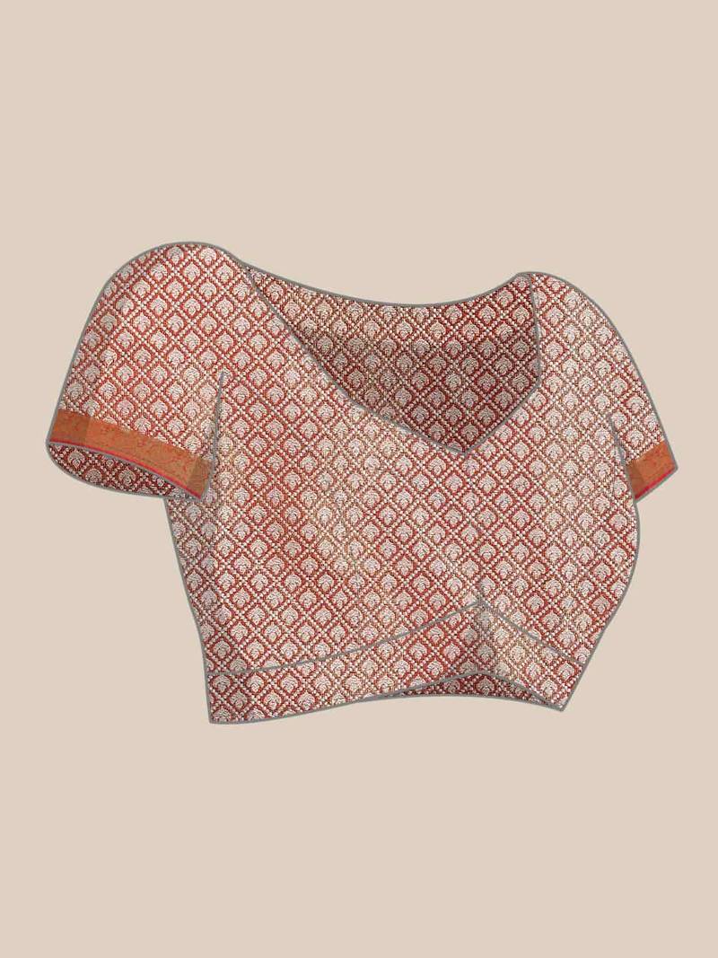 Silk Land  Mustard  Woven Design Brocade Saree 