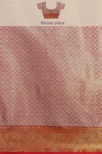 Silk Land  Teal  Woven Design Brocade Saree 