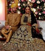 Black Color Wedding Bridal Lehenga Latest Velvet Lehenga Choli For Women