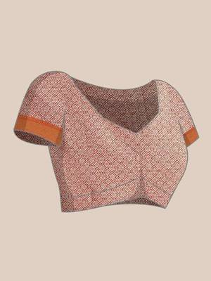 Silk Land  Pink  Woven Design Brocade Saree  4
