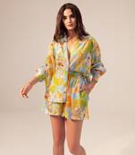 Iris light blue floral printed co-ord set