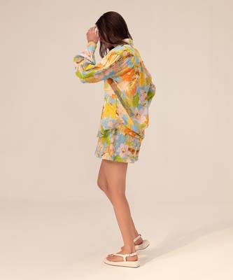 Iris light blue floral printed co-ord set 4