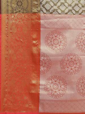 Silk Land  Black  Woven Design Brocade Saree  5