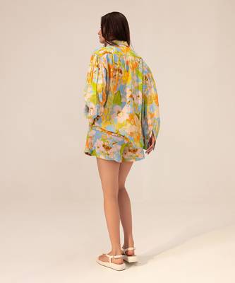 Iris light blue floral printed co-ord set 5