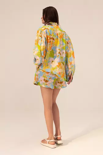 Iris light blue floral printed co-ord set