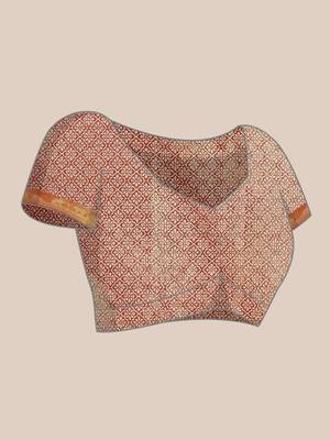 Silk Land  Mustard  Woven Design Brocade Saree  4