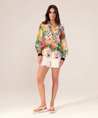 Multicolored eden floral printed shirt 1