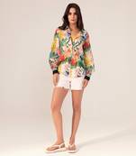 Multicolored eden floral printed shirt