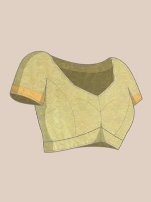 Silk Land  Green  Woven Design Art Silk Saree  4
