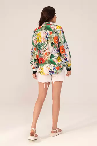 Multicolored eden floral printed shirt