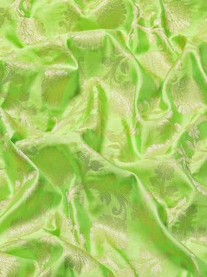 Silk Land  Green  Woven Design Art Silk Saree  3