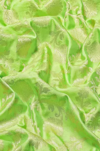 Silk Land  Green  Woven Design Art Silk Saree 