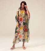 Multicolored eden floral printed kaftan