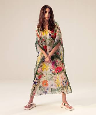 Multicolored eden floral printed kaftan 2