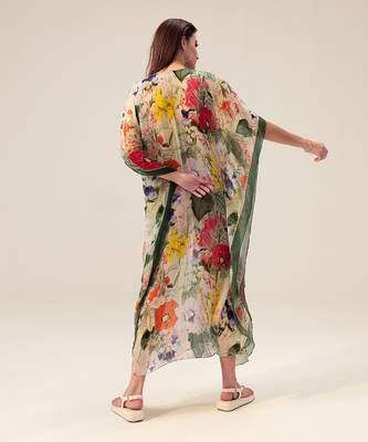 Multicolored eden floral printed kaftan 3