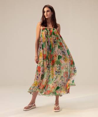 Multicolored eden floral printed cami dress 1